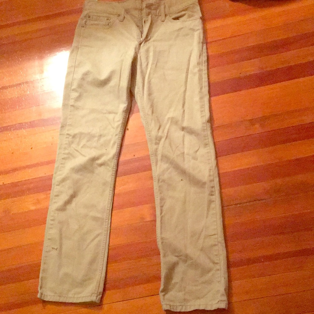 Levi’s Biege, can be worn with a suit